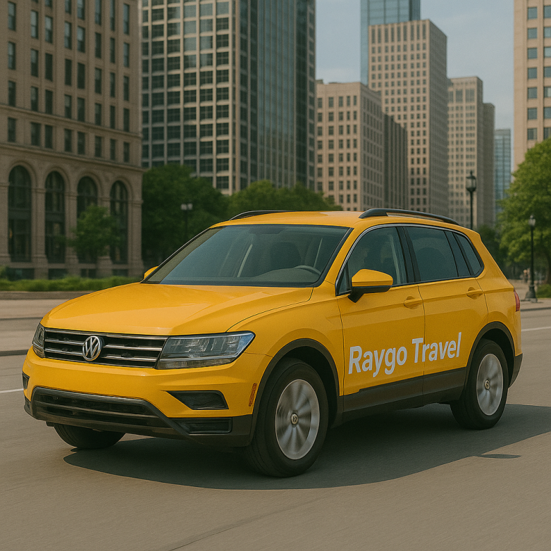 Raygo Travel SUV in Cityscape
